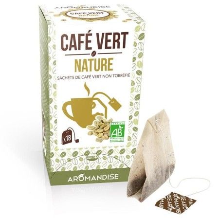 Café vert BIO en sachets, Nature - 18 sachets, 54g - Aromandise